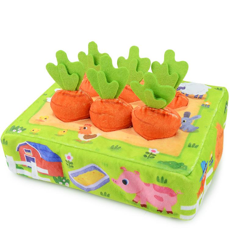 Baby Early Education Pull Radish Children'S Toys Baby Plush Simulation Farm Vegetable Field Carrot Doll