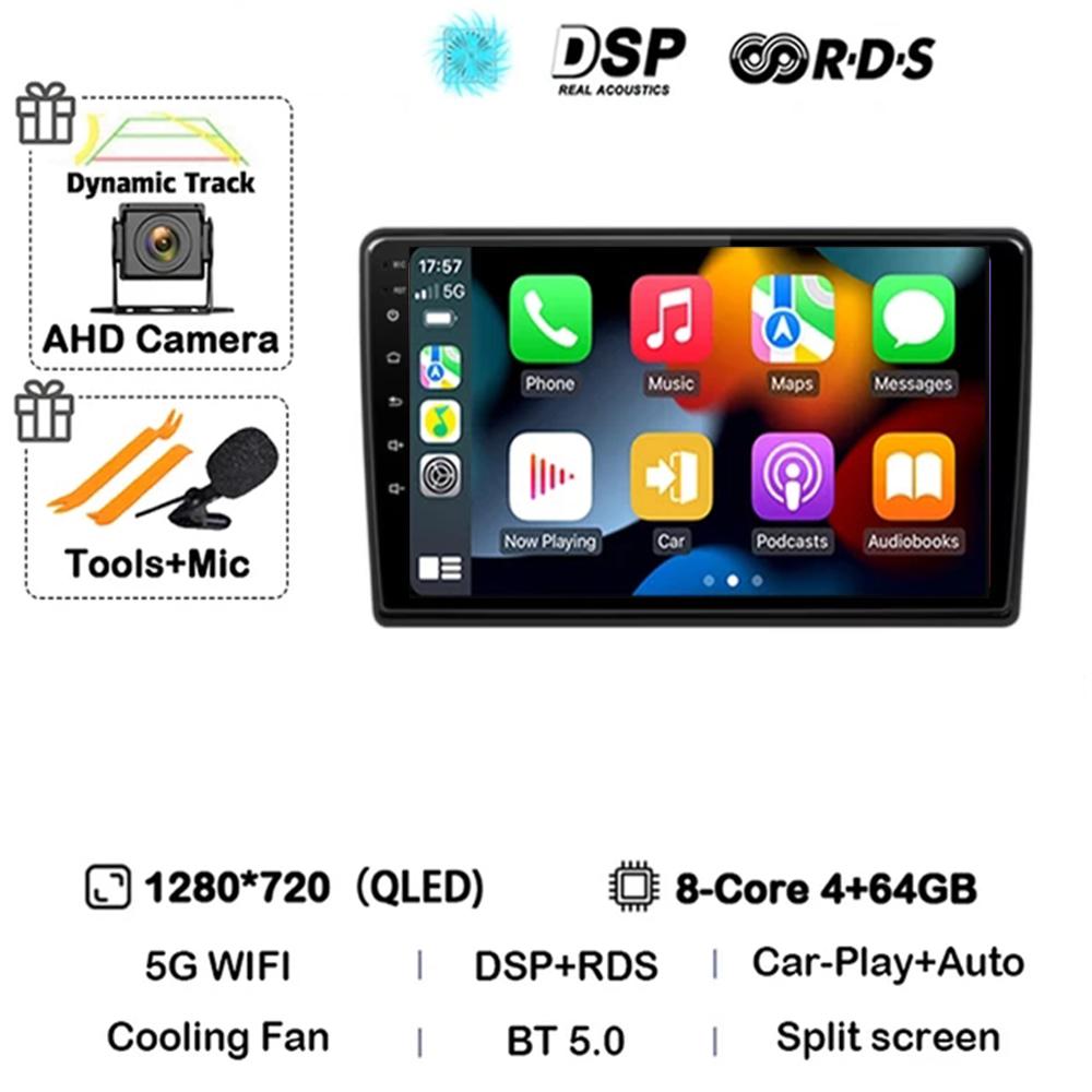 Android 14 Multimedia Video Player Car Radio GPS CarPlay Stereo Sound 2007-2015 Model For Hyundai H1 II 2TQ Supporting 4G 2K