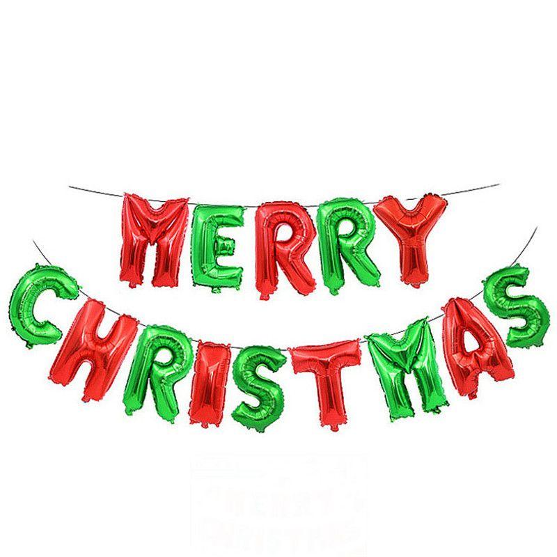 Merry Balloons Christmas Xmas Inflating Banner Happy New Year Party Decoration