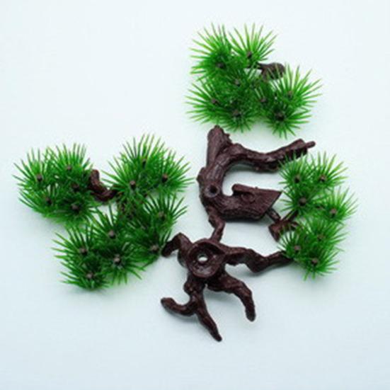 Artificial Pine Realistic Dismountable Plastic Miniature Simulation Bonsai for Fish Tank