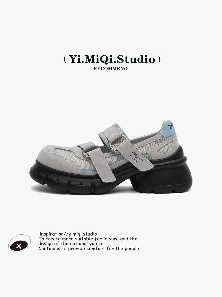 

Height-increasing Velcro locomotive shoes 2025 spring and summer new thick-soled sports wind soft-soled shallow mouth breathable casual shoes women s 40