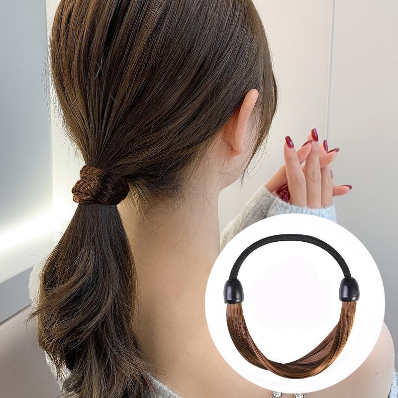 

2 шт./лот Парик Однотонные резинки для волос Женская резинка для волос Элегантный держатель для хвоста Резинка Эластичная повязка на голову Аксессуары для волос