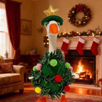 Festive Table Decor Goose Christmas Costume Festive Christmas Tree Goose Outfit for 7 Statue Holiday Desk Clothes