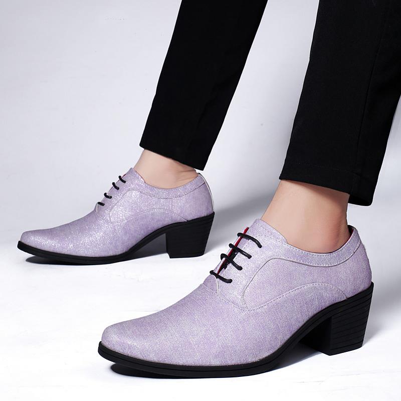 Men Shoes British Business Casual Shoes Fashion Height Increasing High Heeled Leather Shoe Wedding Shoes for Men Party Dress Oes