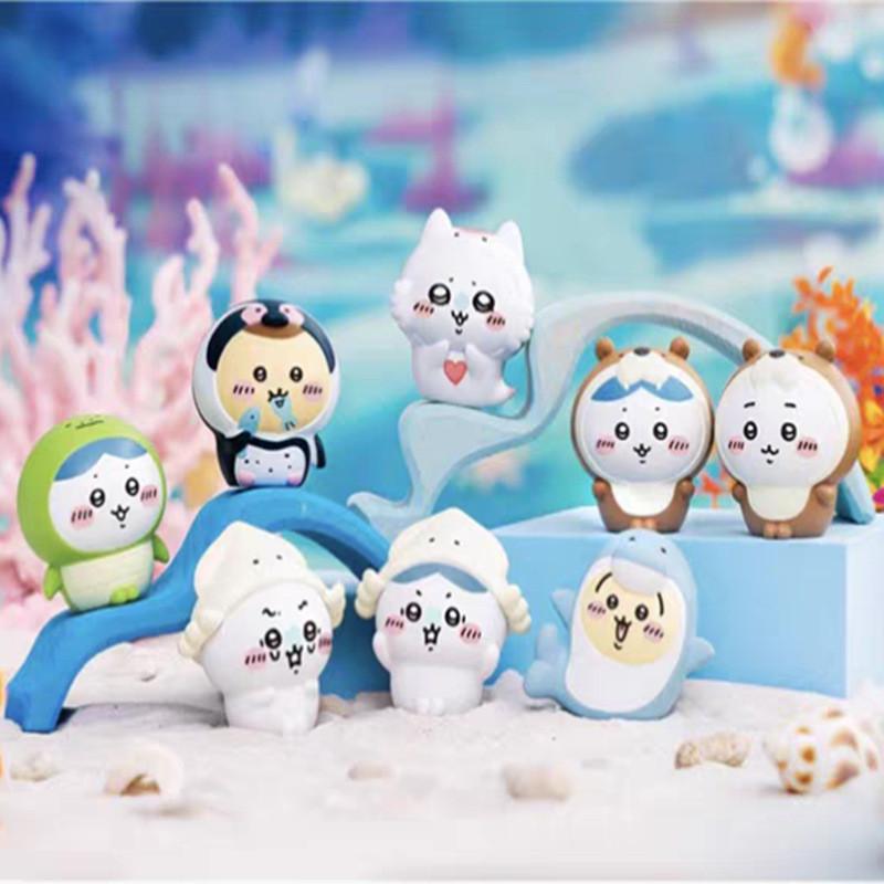 Adorable Self-deprecating Bear Aquarium Finger Puppets Cute Display Pvc Toy Set