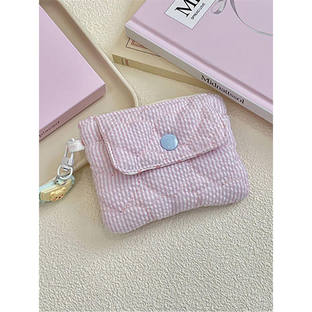 briskstyle pastel sweet quilted card coin purse pouch keyring 4 colors