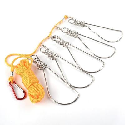 3,5 Meter Angelschnur Edelstahl Flussfisch Verschluss Schnalle Outdoor Sport Angelzubehör Lanyard Karpfenangeln Zubehör