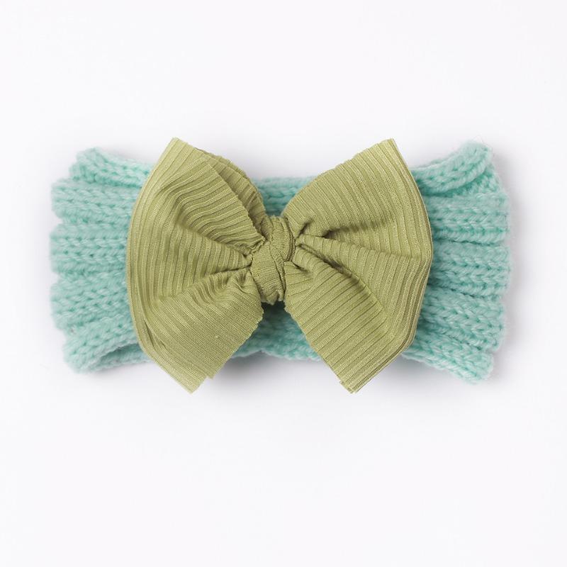 New Baby Warm Headband Winter Model, Cute Children's Creative Bow Wide Edge Headscarf, Baby Headband