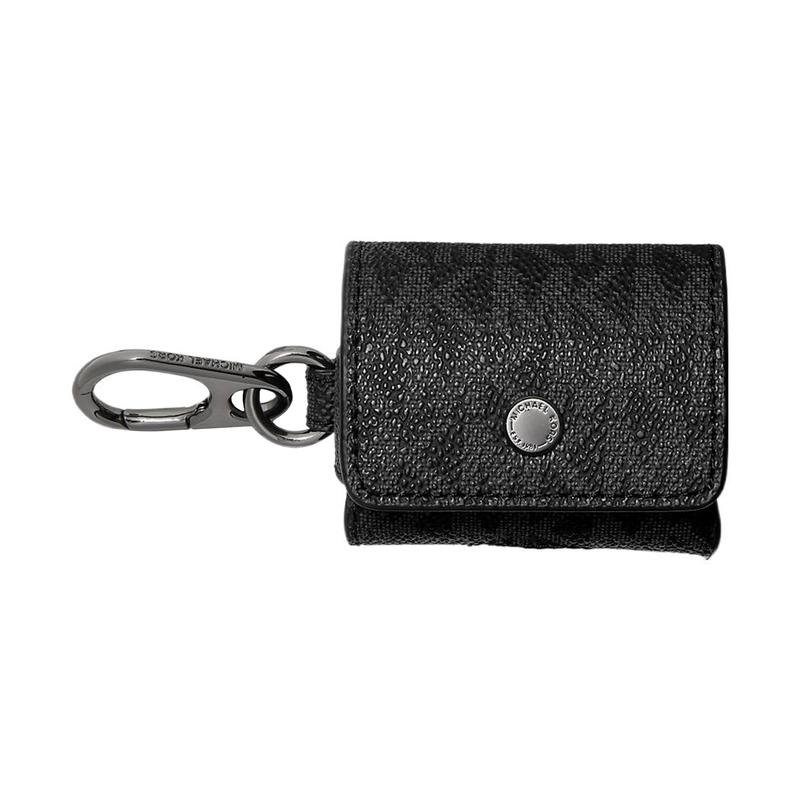 MICHAEL KORS Logo printing canvas headphone bag women s black black чёрный
