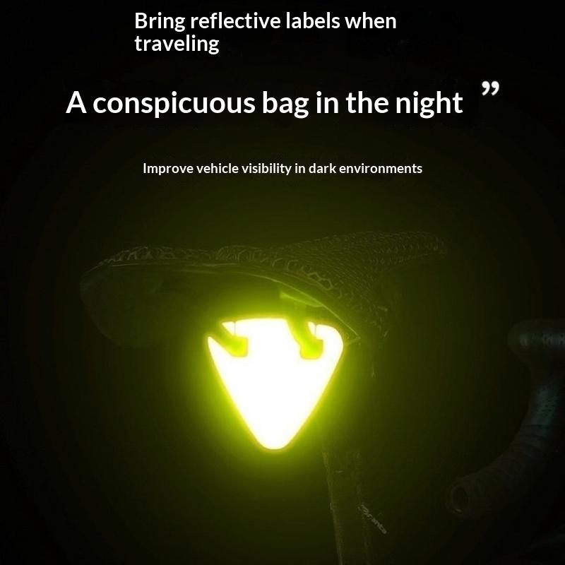 10Pcs Tail Light Reflective Warning Bicycle High Brightness Reflective Sticker For Night Riding Mountain Road Bike Equipment