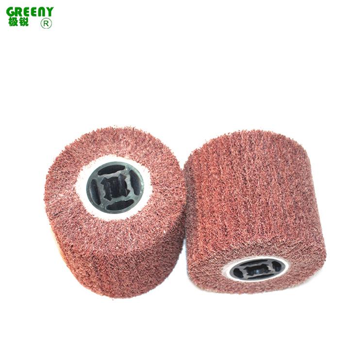 Red 120x100 Brushed Wheel Scouring Pad for Metal Polishing and Brushing