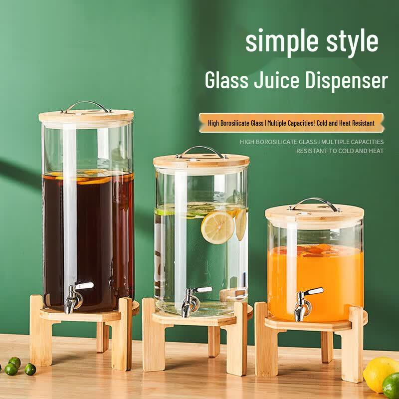 KFT 8L Beverage Dispenser with Wooden Stand