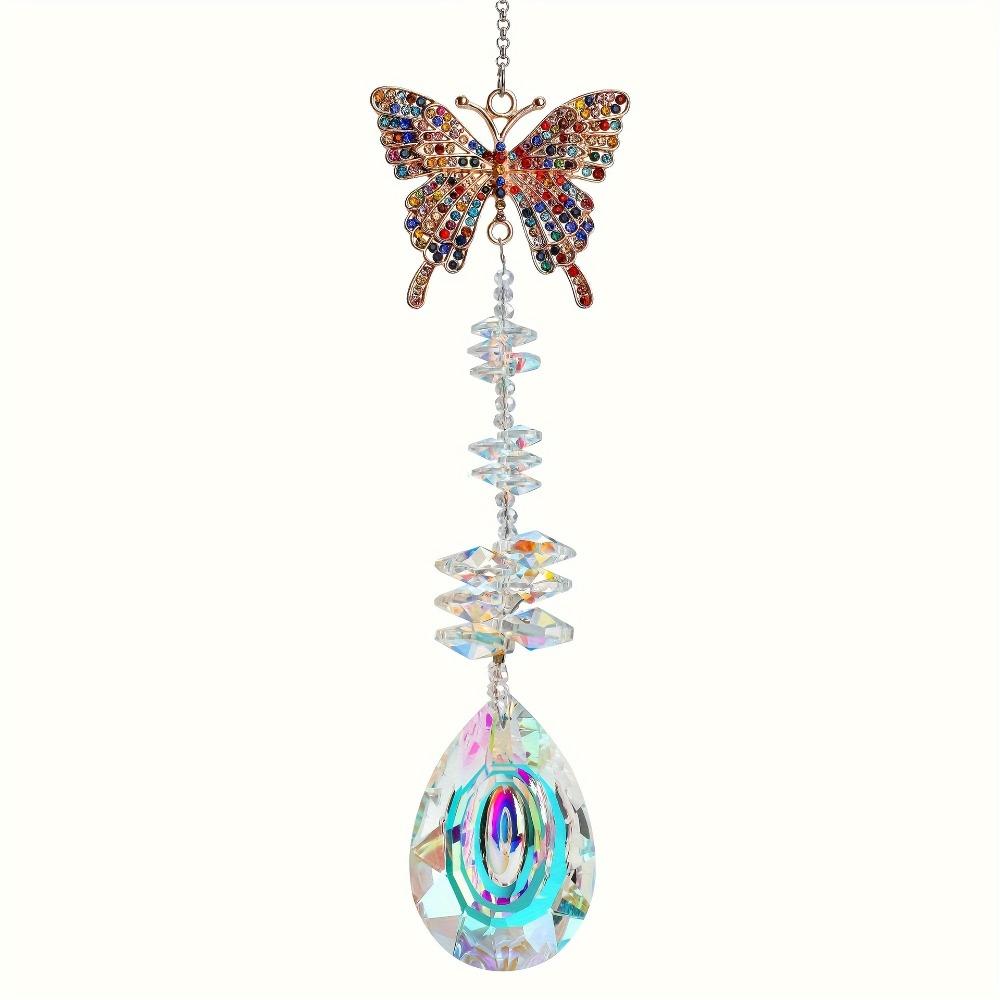 Crystal Sun Catcher Rotating Wind Spinner Home Decor Light Collection Pendant  Landscape