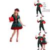 Men's And Women's Holiday Santa's Helper Costume With Soft Touch For Festive Cheer