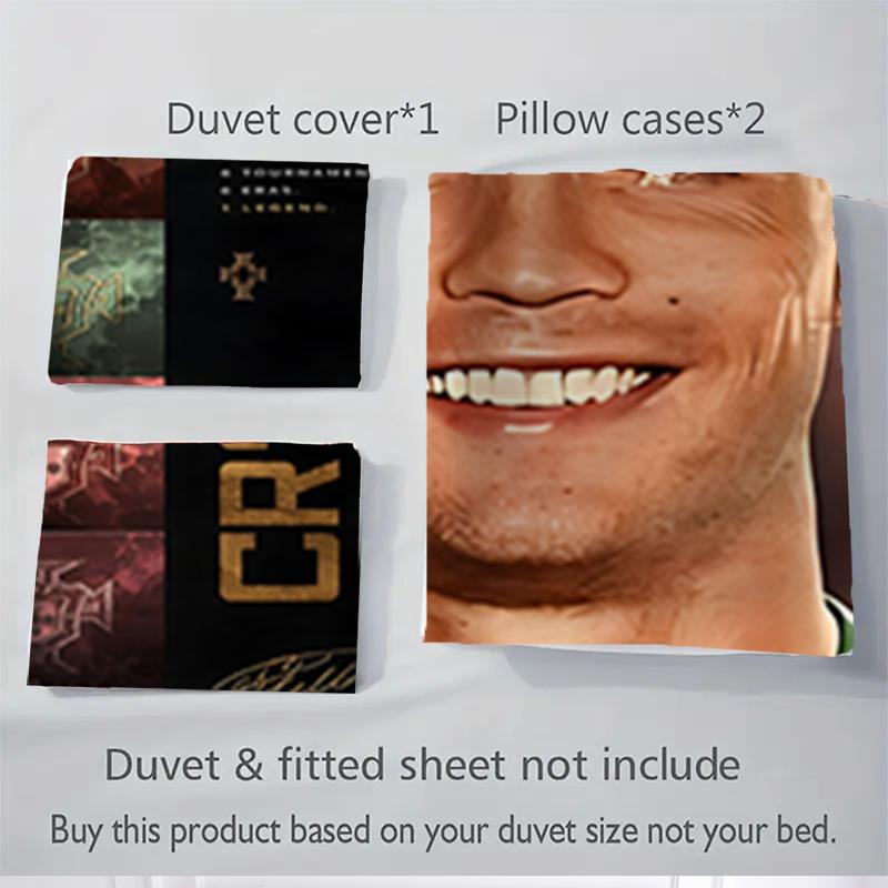 3Pcs Cristiano Ronaldo'S Journey Bedding Sets For All Sizes New 3D Printed Bed Cover Comforter Duvet Cover Pillowcase Bedroom Decoration