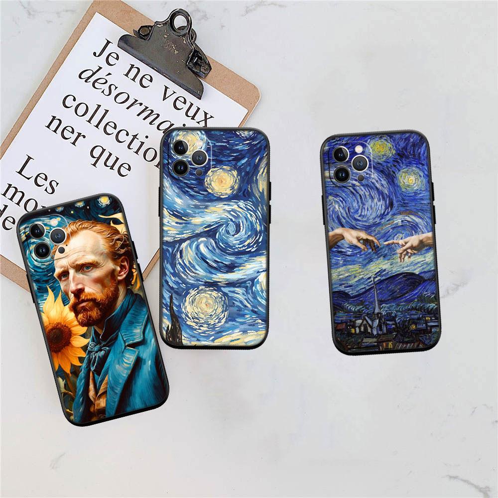 Starry Night Van Gogh Painting Phone Case for OPPO A40 A60 A80 A15 A16 A16K A12 A17 A17K A54 A54S A53 A53S A55 A56 A57 A98 F23