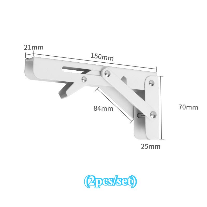 

2pcs/set Brushed Stainless Steel 6-20 Inch Folding Angle Bracket Triangle Shelf Heavy Support Adjustable Wall Mounted Bench