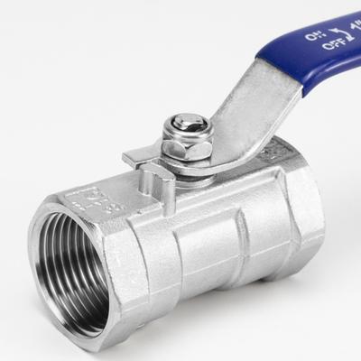 1 Stück DN15 DN20 SS 304 Edelstahl-Kugelhahn 1/2" 3/4" Innengewinde BSP-Ventil mit Vinylgriff Gewindeventile