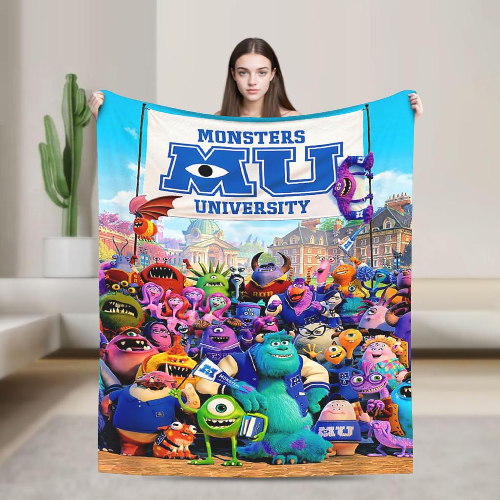 Monsters, Inc. Blankets Cute Cartoon Boo  Flannel Throw Blanket Bedding Couch Decoration Ultra-Soft Warm Bedspreads