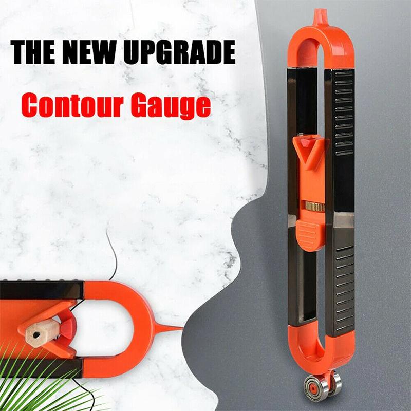 Contour Gauge with Lock Woodworking Measuring Device Irregular Radian Ruler
