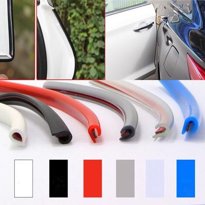 5M Car Scratch Door Edge Bumper Guard Protector Molding Strip Rubber Trim White