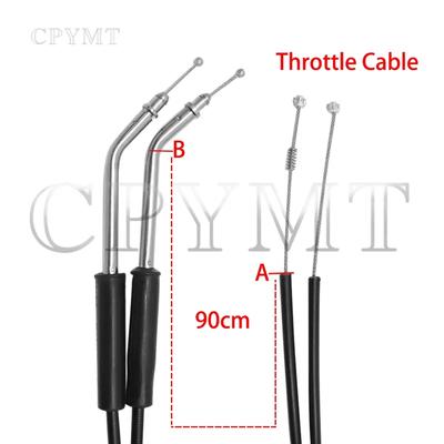Fit For Harley Motorcycle Black Lengthened Throttle Cable Wires Clutch Cable Sportster Road King Iron XL 883 N/L XL1200 X/ V/C/T