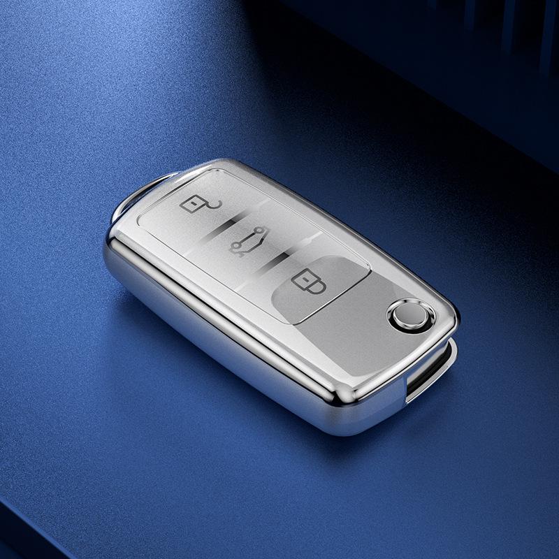 Volkswagen Passat, Sagitar, Jetta, Bora, Lavida, C-TREK Flowing Sand Silver Key Cover
