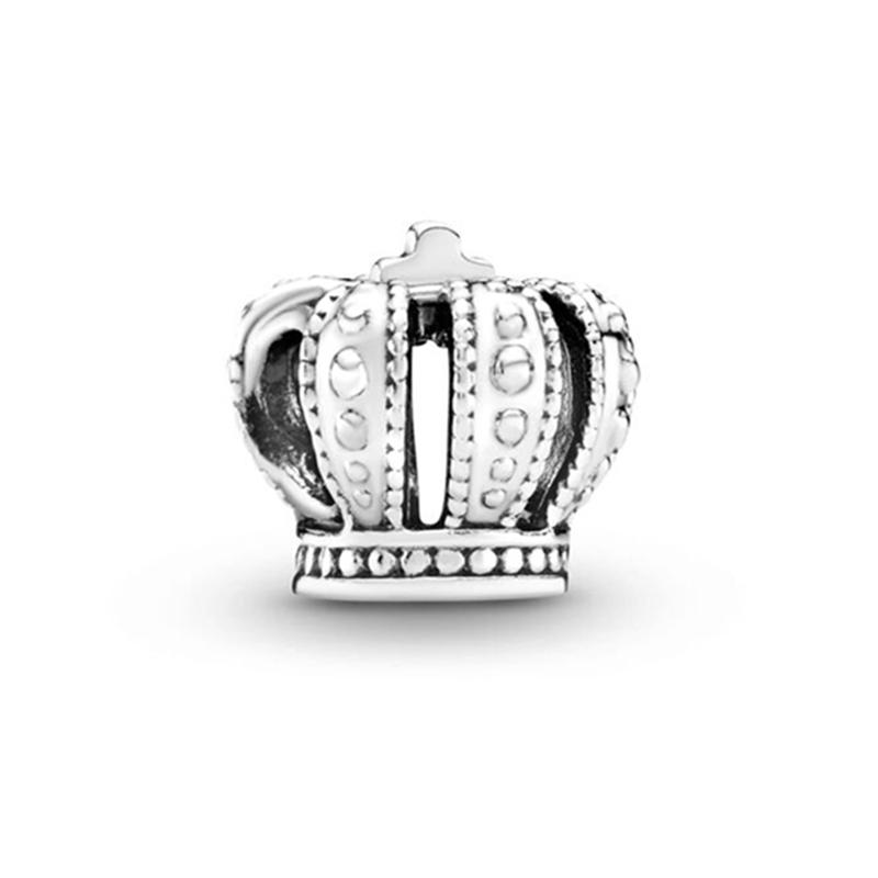 Regal Crown Forever Always Infinity Charm Exquisite Bead European Silver Bracelet DIY Jewelry Women Gift