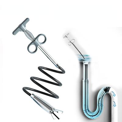 Strumento per dragare tubi a molla per serpenti per sbloccare tubi fognari per strumenti per la pulizia di tubazioni per lavandini per capelli, cucina, bagno