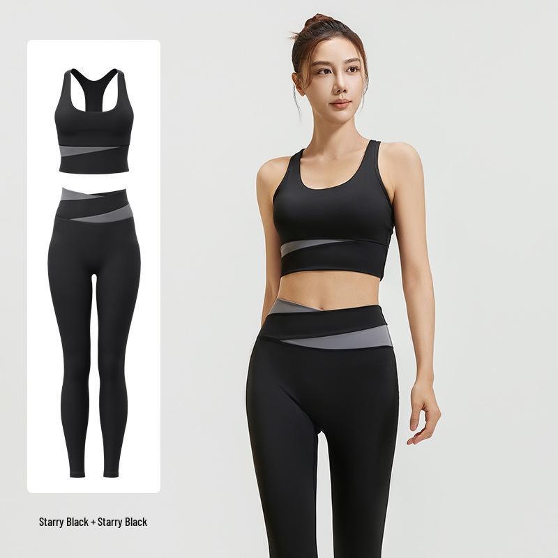 High Waist Tummy Control Shockproof Yoga Set: Tight Butt-Lifting, Nude-Feel Fitness Wear