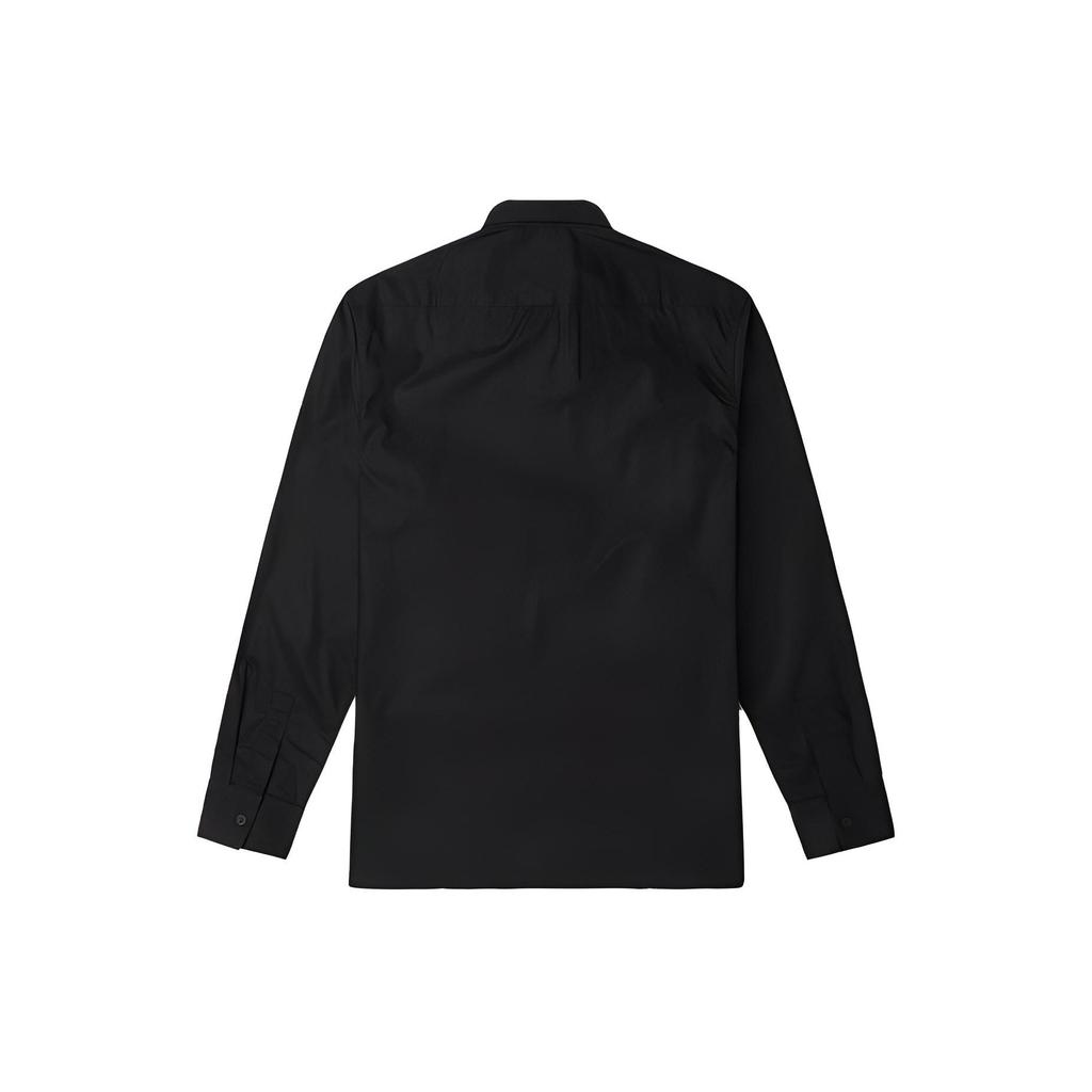 Timberland Brand Print Solid Color Business Breathable Casual Single-Breasted Long Sleeve Shirt Men shirts Black A69JD-001