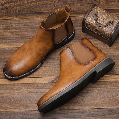40~46 Men Chelsea Boots Brand Retro Comfortable  Fashion Men Boots