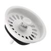Tappo Filtro Bianco in Plastica per Lavandino Rete Fine Scarico Acqua Lavabo Filtro Scarico Cucina Tappo Lavabo