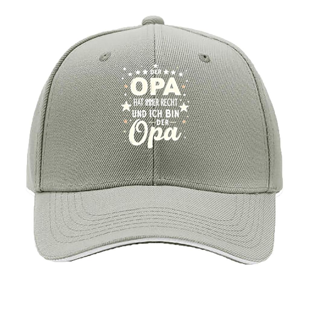 Gorra de esponja de impresión OPA tendencia de moda casual ligera transpirable cómoda tamaño ajustable unisex gorra de béisbol sándwich