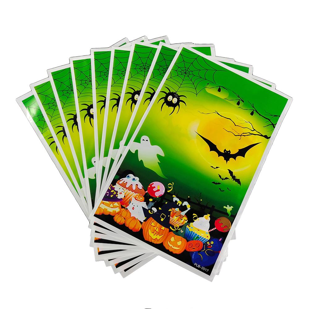 10Pcs Halloween Gift Candy Bags Pumpkin Skull Bat Trick or Treat Cookies Bag Candy Packaging Halloween Party Favors Supplies