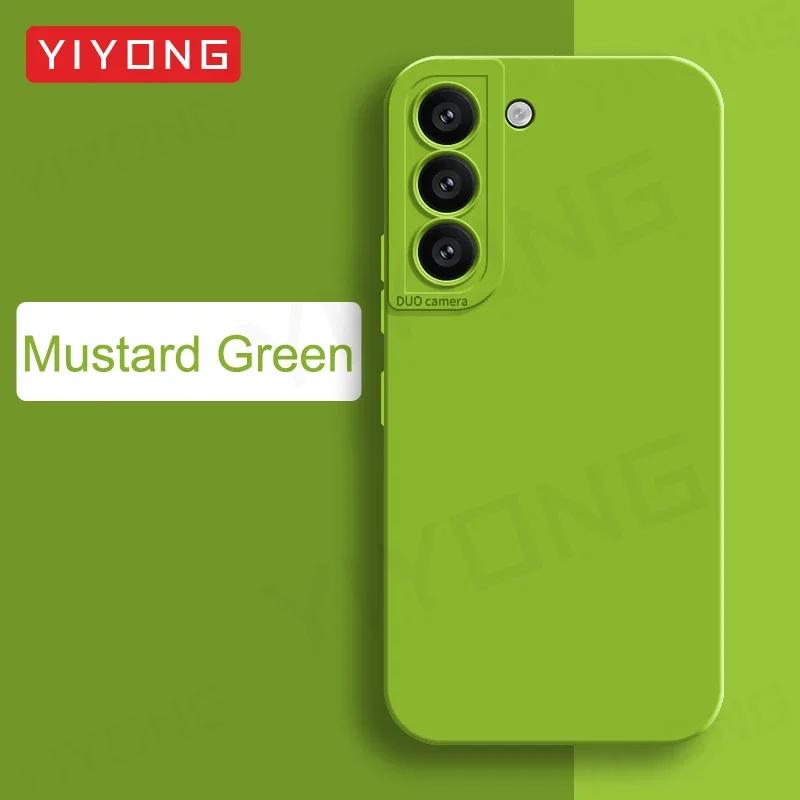 

Чехол S22 квадратный жидкий силиконовый мягкий чехол для Samsung Galaxy S22 S25 Ultra S23 S24 Plus S22+ S23+ S24+ S25+ чехлы для телефонов For Galaxy S24 Ultra зелёный