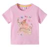 Girls TShirt Cute Elephant Print Short Sleeve Tee 100 Cotton Soft Breathable Summer Tops for Kids Children