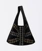 Sac Hobo Métallisé à Clous Sculptural Noir