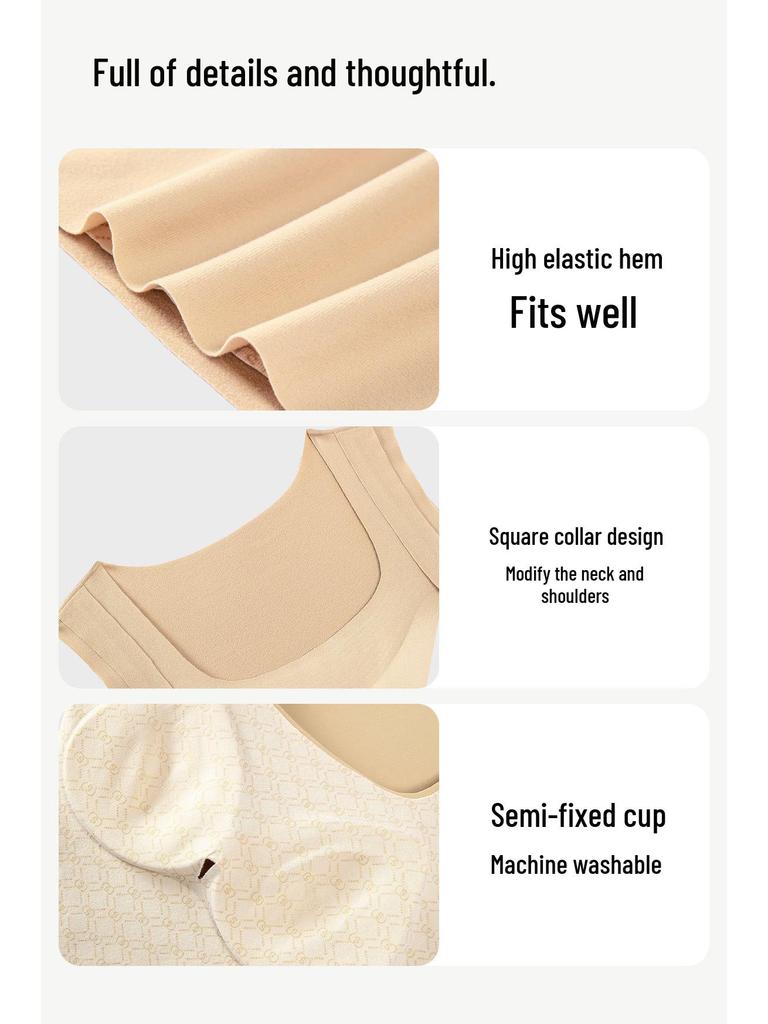 Women's Lifting Warm Vest: Slim Fit Sleeveless Base Layer with Heating, Chest Pads, and Abdomen Support for Autumn and Winter