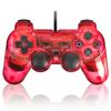 K&SGAMER PS2 Wired Controller, PlayStation 2 Compatible Analog Controller (Clear Red)