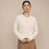 Romantic Cherry Embroidered Wool Knit Cardigan - Women's French Style