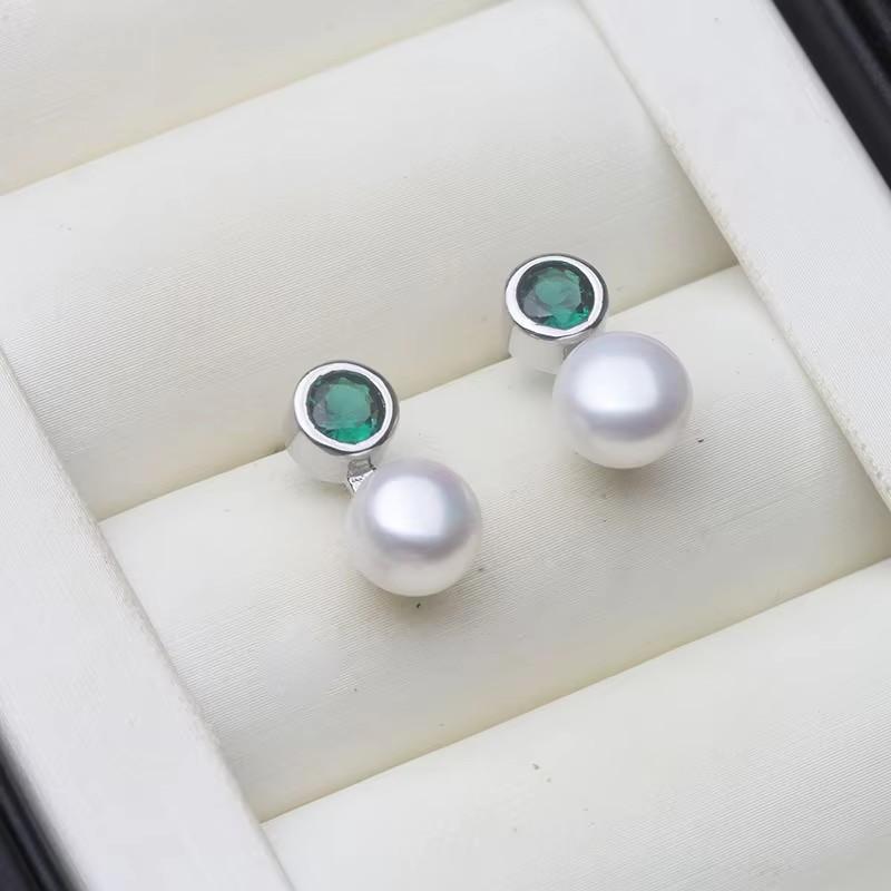 

Genuine Silver 925 Pearl Stud Earringsl,White Natural Fresh Water Mini Pearl Earrings Jewelry Wife Mother Day Gifts Pink Black