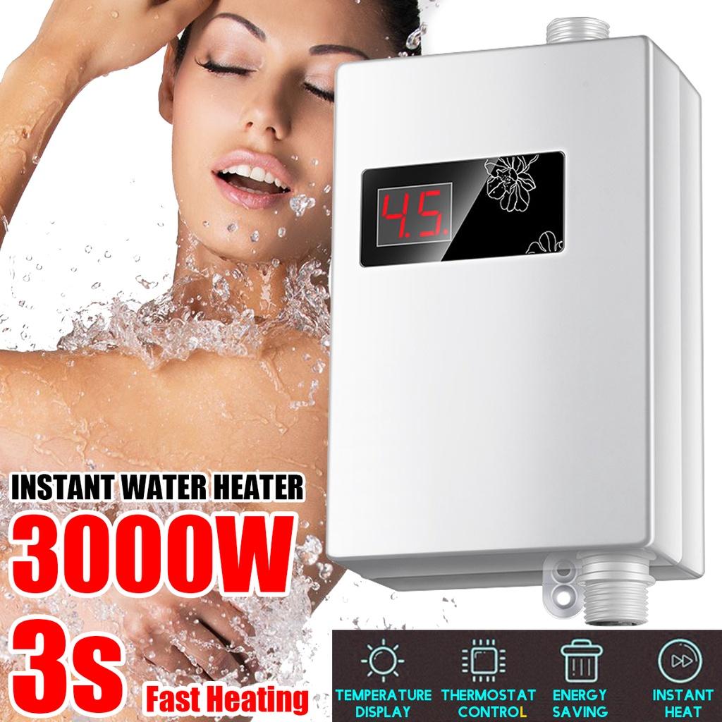 220V Instant Electric Tankless Water Heater Instantaneous Water Heaters Instant Water Heating Fast 3 Seconds Hot Shower 3000W