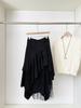 Lace splicing high waist cover slim mid-length skirt women's autumn new Korean version of versatile a-word skirt