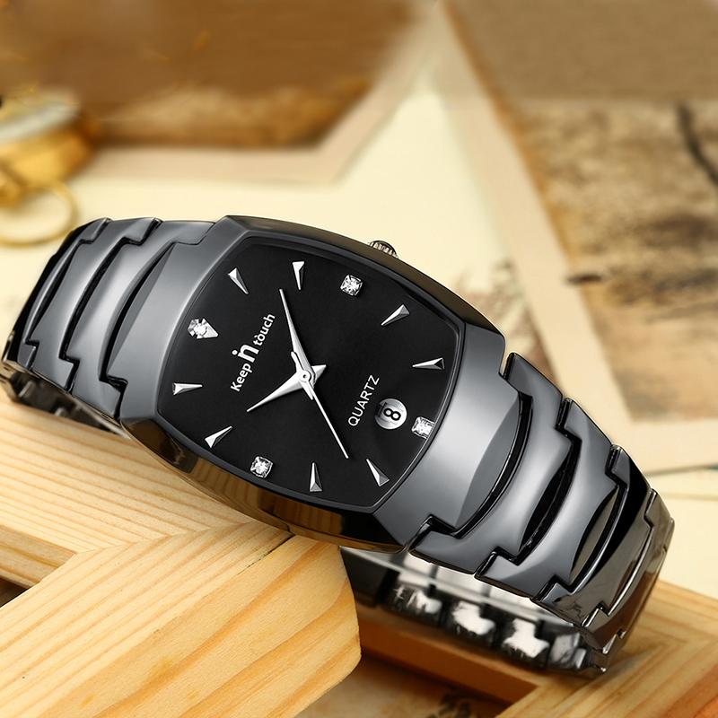

Luxury Watch For Men Business Fashion Quartz Wristwatches Classic Stainless Steel Waterproof Male Date Clock Relogios Masculino чорний