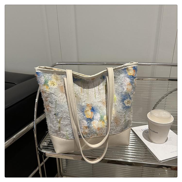 2025 Fashion Casual Shoulder & Hand-Carried Bucket Bag - Large Capacity, Fresh & Simple Design