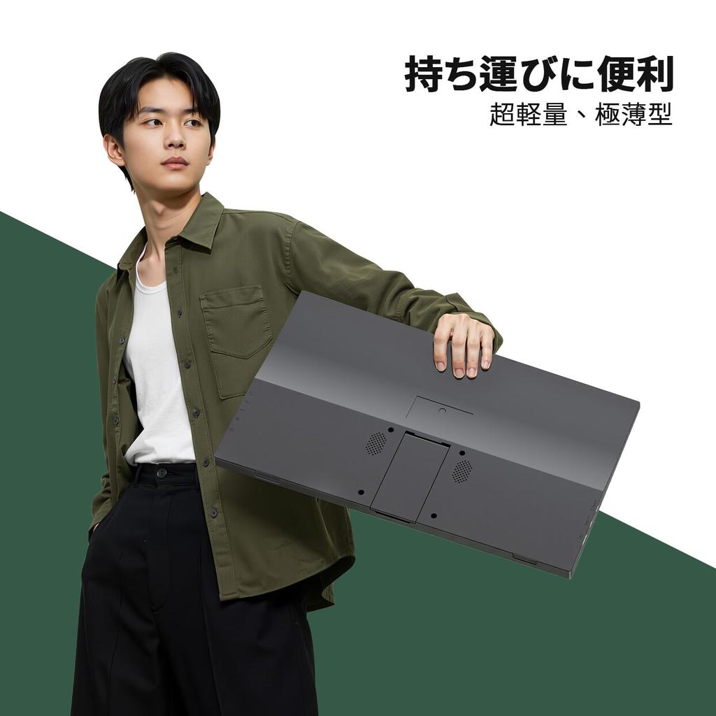 Vimonic Mobile Wide Color VA FHD Standard Mini Compatible with and for Remote Work 15.6-inch Monitor, 100% Gamut, Panel, 1080P, Portable,