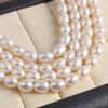 1String, AAA Natural Freshwater Pearls, White Oval Pearl Beads, 7-8mm, for DIY Jewelry Making, Unique Birthday Party Wedding Crafts, 36cm