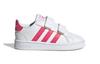 Adidas Neo GRAND COURT Cushioning Low top Skateboard Shoes White Pink Infant And Toddler EG3815