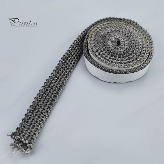 10/12/15MM x 2M Fiberglas-Kamintür-Dichtungsstreifen, selbstklebendes Hochtemperatur-Holzofentür-Ersatz-Flachdichtungsseilband